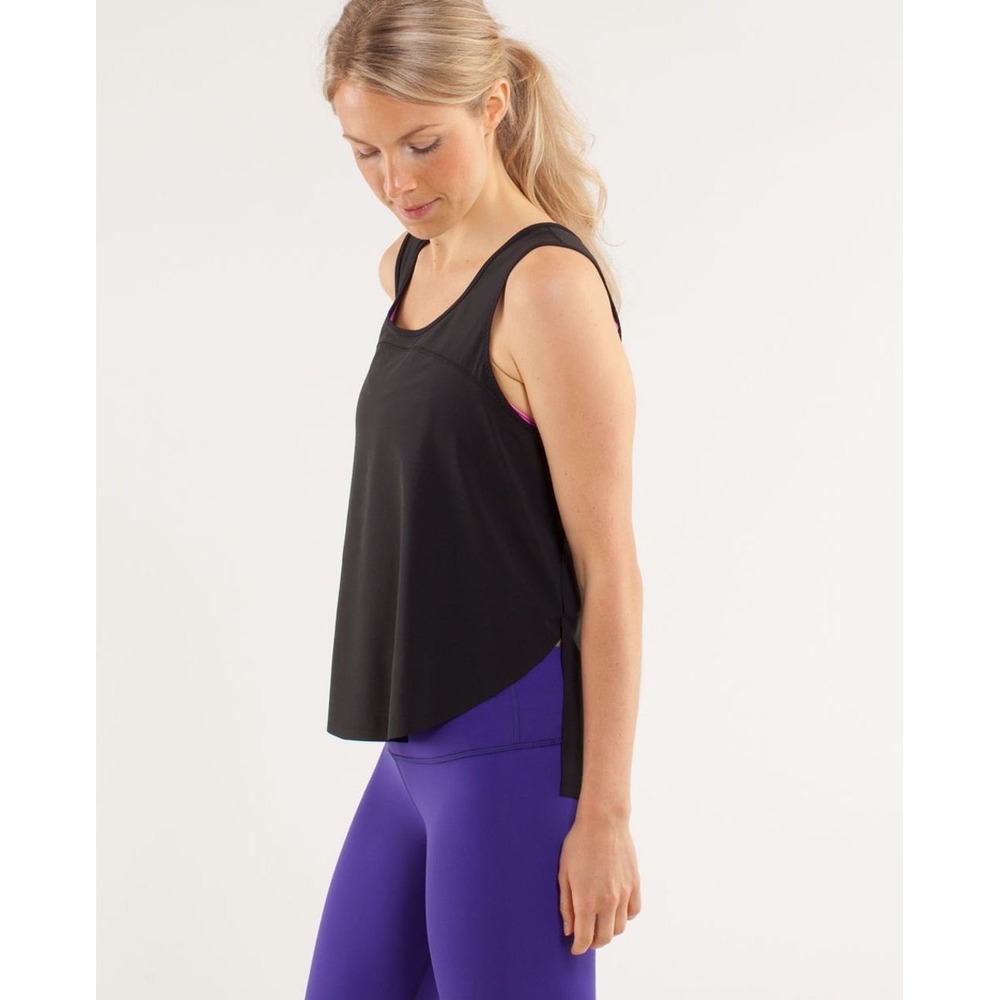 Lululemon Run: Split Singlet | Black |‎ Size 6 | VGUC Lightweight Tank